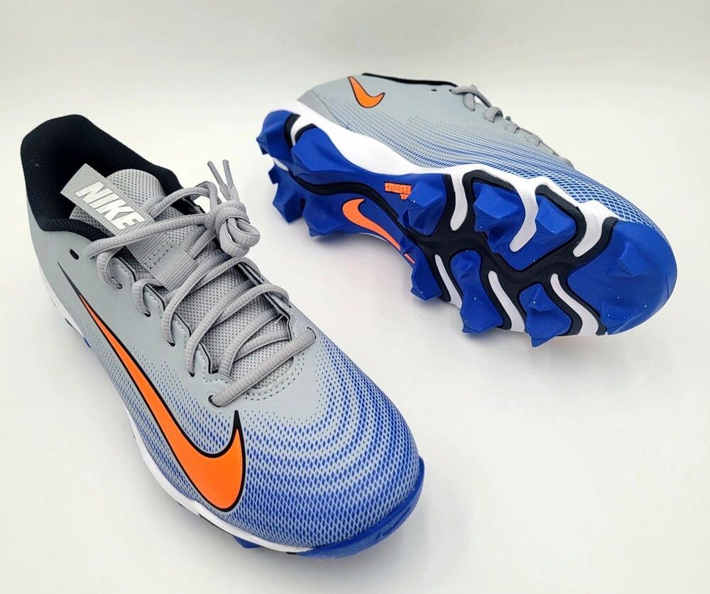 Nike Vapor Shark 3 Football Cleats Grey Blue Orange FB3304-001 Men's Size 12 NEW